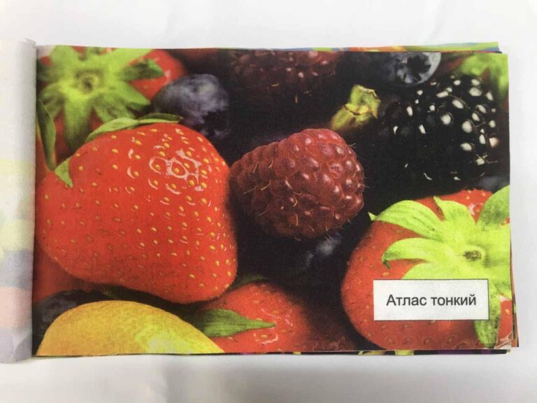 Печать на ткани, атлас тонкий