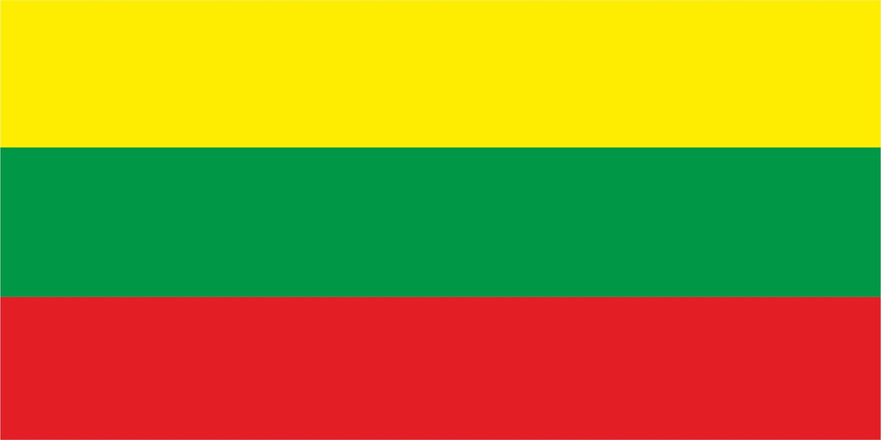 Флаг Литвы размер 1 х 2 метра.