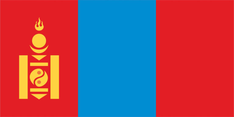 Флаг Монголии размер 1 х 2 метра.